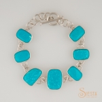 Turquoise Bracelet set in Sterling Silver